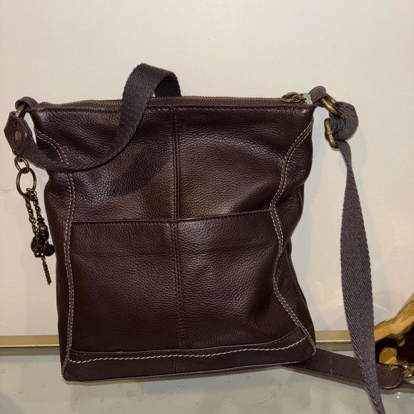The Sak Lucia Brown Leather Crossbody Bag With Zipper - Picture 2 of 14
